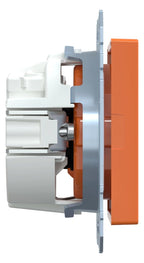 Mert MEG 2302-0302 SCHUKO-Steckdose BRS Sonder m.Schriftfeld StK ZSV orange S.M
