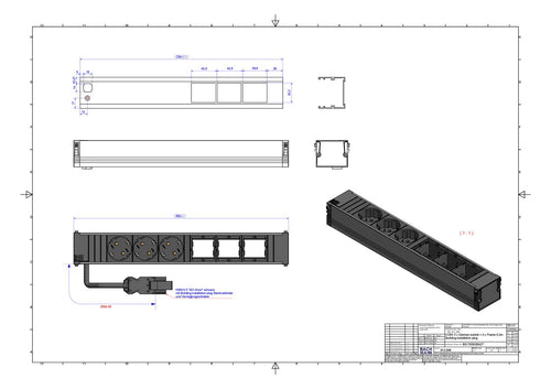 Bachmann 912.006 CONI 3xSchuko 3xABD