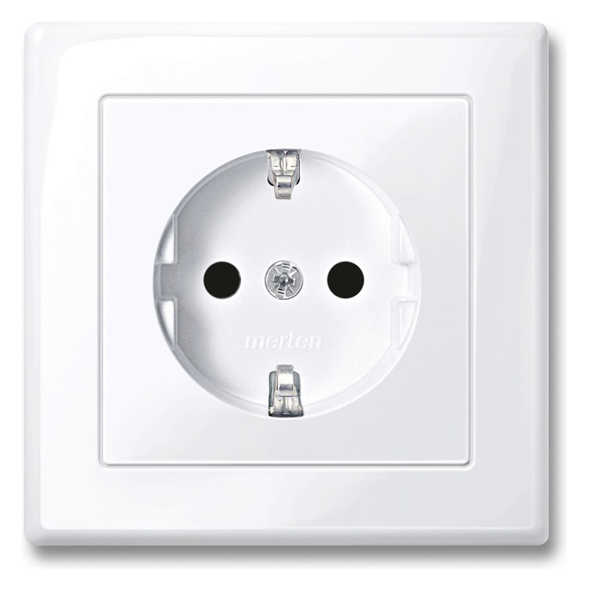 Mert MEG 2300-1425 SCHUKO-Steckdose BRS volle Platte StK aktivweiß gl. M-SMART