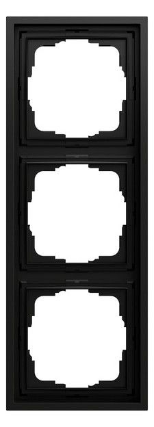 GIRA 021384 Abdeckrahmen 3f Gira F300 Schwarz m(lack.)