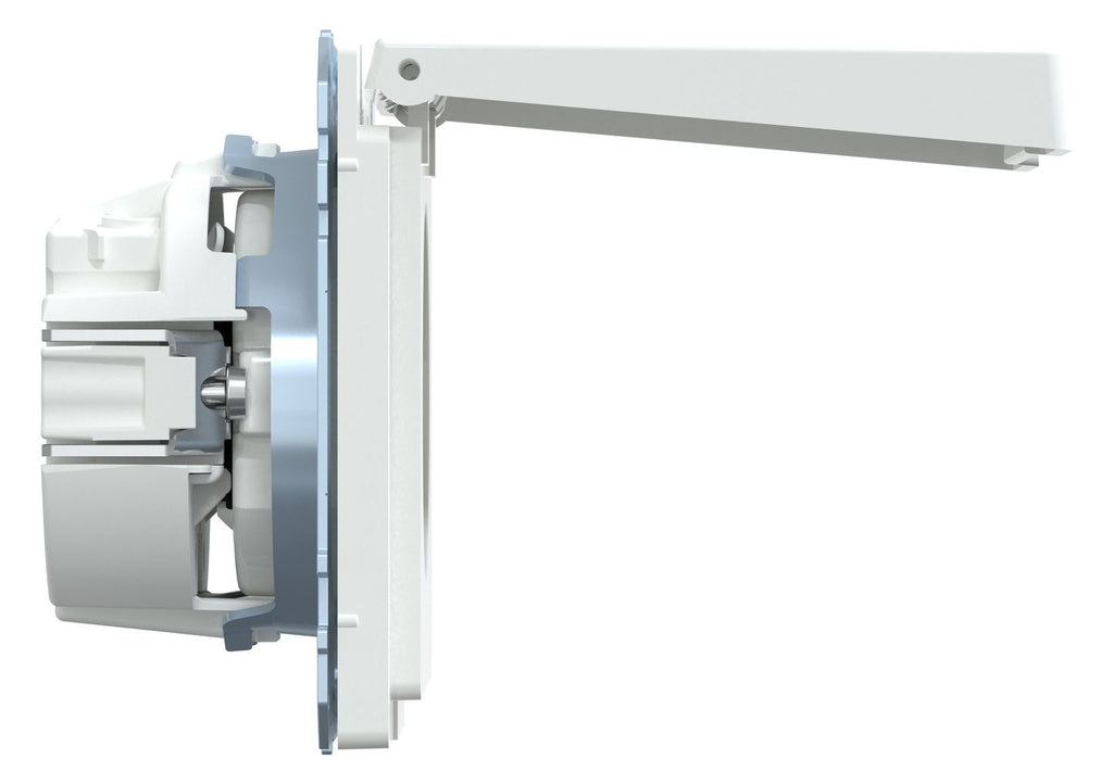 Mert MEG 2314-6035 SCHUKO-Steckdose m.Klappdeckel IP44 BRS StK Lotosweiß