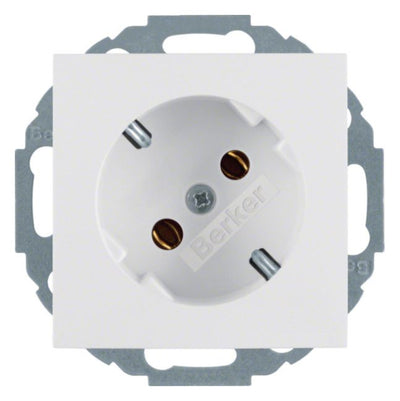 Berker 47278989 Steckdose SCHUKO 45° S.1 polarweiß glänzend