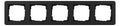 GIRA 0215153 Abdeckrahmen 5f Gira E1 Schwarz m