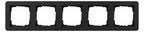 GIRA 0215153 Abdeckrahmen 5f Gira E1 Schwarz m