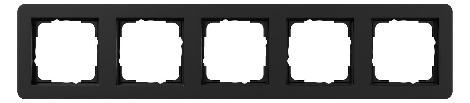 GIRA 0215153 Abdeckrahmen 5f Gira E1 Schwarz m