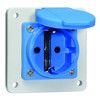 Bals 71108 Schuko-Anbausteckdose gerade QC 16A 3p IP54 blau ortsfest