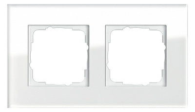 GIRA 021212 Abdeckrahmen 2fach Esprit Glas Weiß