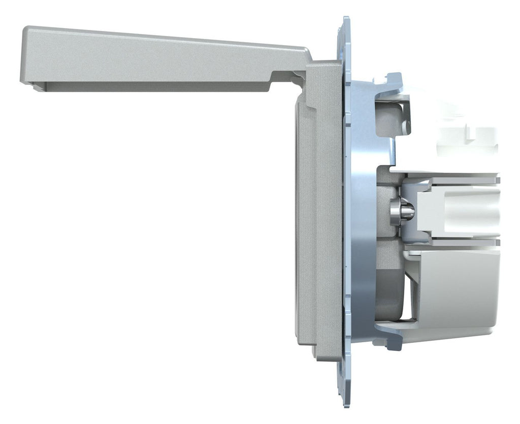 Mert MEG 2311-0460 SCHUKO-Steckdose StK m.Klappdeckel aluminium System M