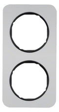 Berker 10122184 Rahmen 2fach R.1 Alu/schwarz