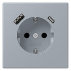 Jung LC1520-15CA257 SCHUKO-Steckd.m.USB Typ AC LC4320O