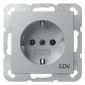 GIRA 445826 SCHUKO-Steckdose Aufdruck EDV System 55 Farbe Alu
