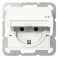 GIRA 441403 SCHUKO-Steckdose KD+Shutter System 55 Reinweiß glänzend