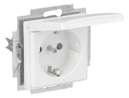 BJ 20 EUKB-914 SCHUKO Steckdose Klappdeckel Bs alpinweiß balance SI