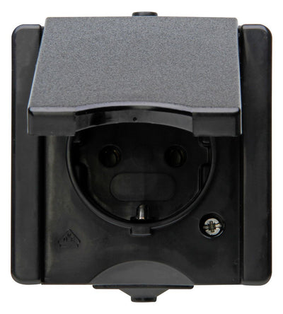 Kopp 947405009 proAQA – Schuko Steckdose Klappd.schwarz