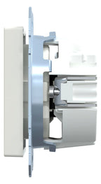 Mert MEG 2302-0319 SCHUKO-Steckdose BRS m.Schriftfeld StK polarweiß glänzend S.M