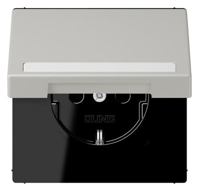 Jung LC1520BFNAKL205 SCHUKO-Steckd.KI m. Klappdeckel m.S