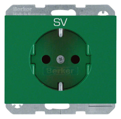 Berker 47357113 Steckdose SCHUKO m.EHBS K.x grün