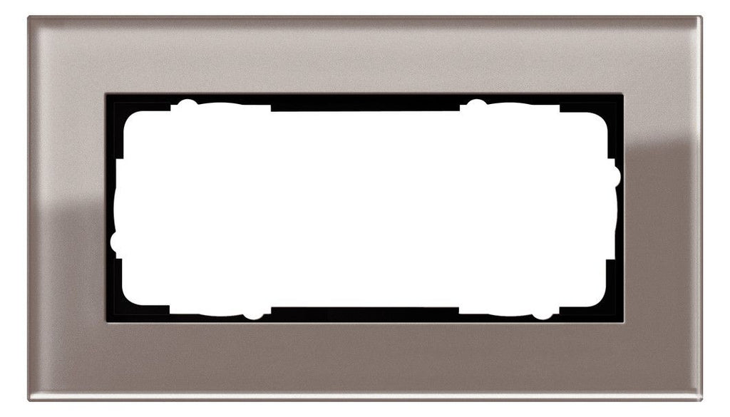 GIRA 1002122 Abdeckrahmen 2f o.Mittelst. Esprit Glas Umbra