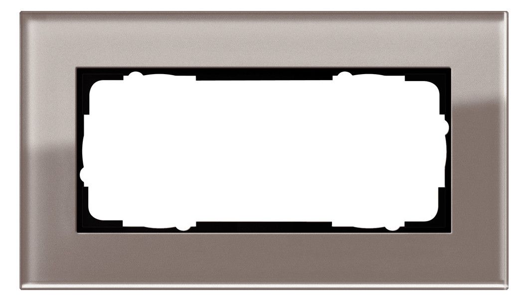 GIRA 1002122 Abdeckrahmen 2f o.Mittelst. Esprit Glas Umbra
