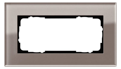 GIRA 1002122 Abdeckrahmen 2f o.Mittelst. Esprit Glas Umbra