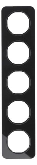 Berker 10152116 Rahmen 5fach R.1 Glas schwarz