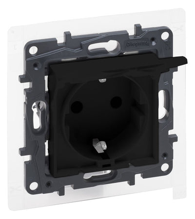 Legrand 863523 Schuko Steckdose IP44 erh. Berührungsschutz Niloe Step schwarz