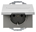 Berker 47487103 Steckdose SCHUKO+Klappd. u.B-feld K.5 Alu