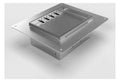 Bodensteckdose 8904H 3x Schuko 1x RJ45 2fach belegbar 8904H-2-0