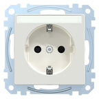 Mert MEG 2302-0319 SCHUKO-Steckdose BRS m.Schriftfeld StK polarweiß glänzend S.M