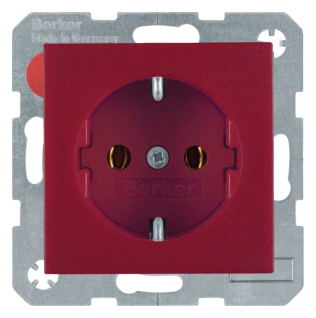 Berker 41431912 Steckdose SCHUKO S.1/B.3/B.7 rot matt