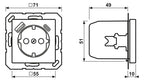 Jung A1520-15CAWW SCHUKOsteckdose m.USB Typ AC