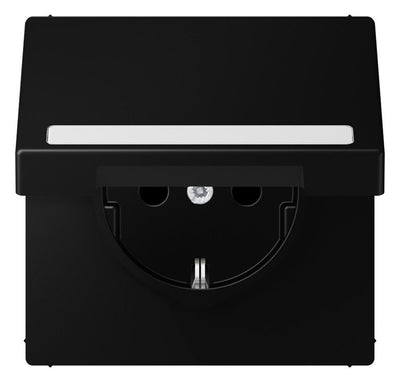 Jung LS1520BFNAKLSWM SCHUKO Steckd.m.Schriftf.u.Klappd.