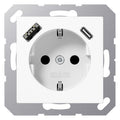 Jung A1520-15CAWW SCHUKOsteckdose m.USB Typ AC