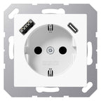 Jung A1520-15CAWW SCHUKOsteckdose m.USB Typ AC