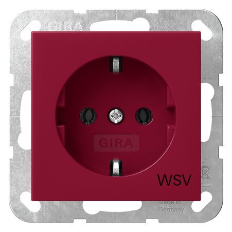 GIRA 4188108 SCHUKO-Steckdose WSV System 55 Rot glänzend