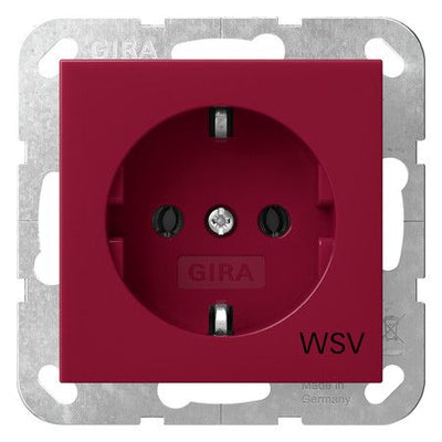 GIRA 4188108 SCHUKO-Steckdose WSV System 55 Rot glänzend