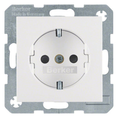 Berker 41238989 Steckdose SCHUKO m.erh.BS S.1 polarweiß glänzend
