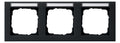 GIRA 109309 Abdeckrahmen 3fach waager. BSF E2 Schwarz matt