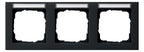 GIRA 109309 Abdeckrahmen 3fach waager. BSF E2 Schwarz matt