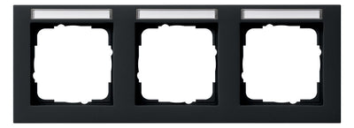 GIRA 109309 Abdeckrahmen 3fach waager. BSF E2 Schwarz matt
