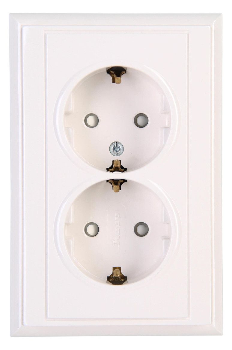 Kopp 927601084 MALTA Schuko Steckdose 2f Komplettgerät weiß