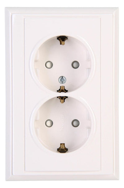 Kopp 927601084 MALTA Schuko Steckdose 2f Komplettgerät weiß
