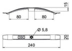 OBO 2033 Kabelklammer 2x8 NYM3x1,5 PA lichtgrau RAL7035 2205033