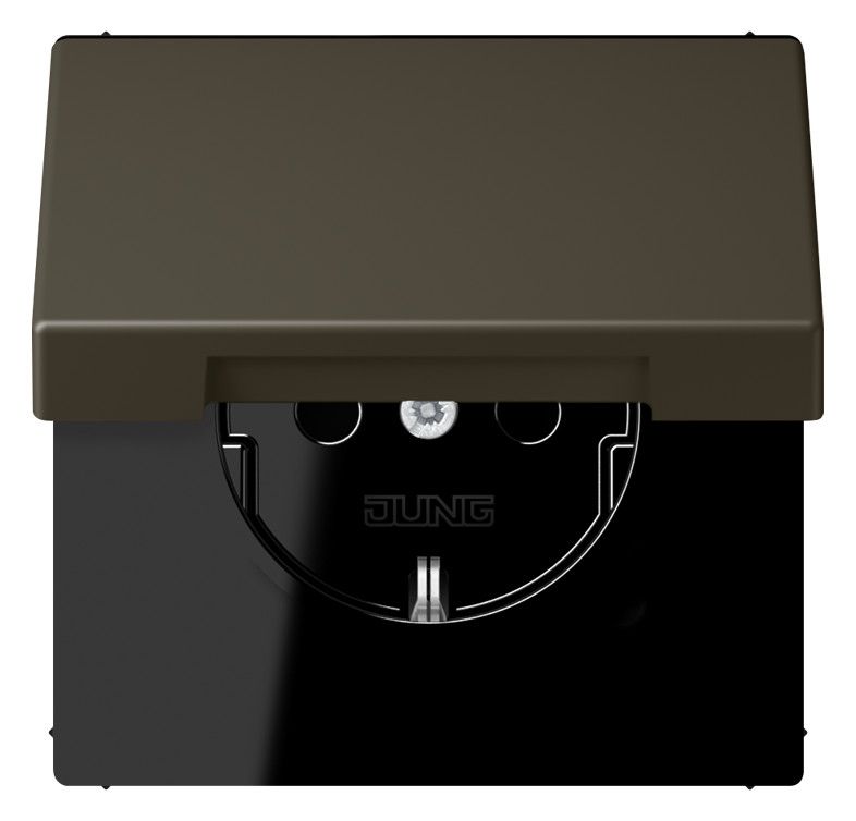 Jung LC1520BFKIKL241 SCHUKO Steckd.KI m. Klappdeckel LC32140