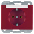 Berker 47397015 Steckdose SCHUKO m.B-feld K.1/K.5 rot glänzend