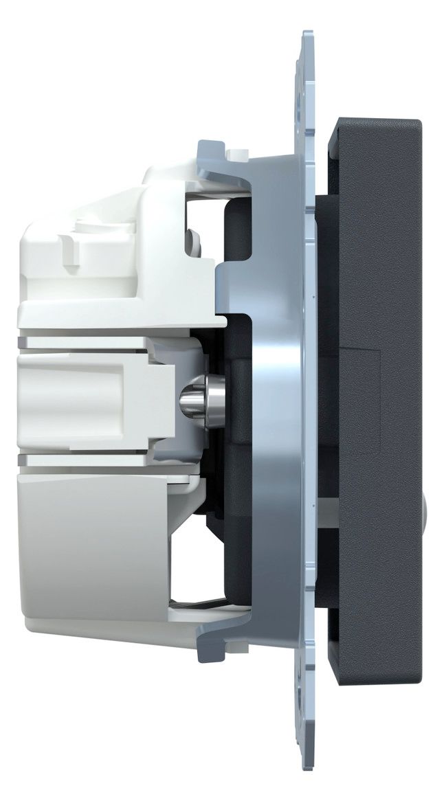 Mert MEG 2303-0414 SCHUKO-Steckdose BRS Ko.+Schriftfeld StK anthrazit System M