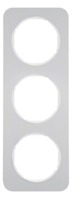 Berker 10132174 Rahmen 3fach R.1 Alu/polarweiß