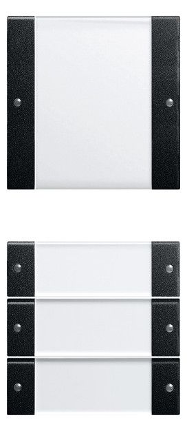 GIRA 2134005 Wippenset 4fach (1+3) BSF System 55 Klar/Schwarz matt (lackiert)