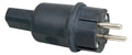 Kopp 170516048 TPE Schuko Stecker f.Illuminationsltg m.Knickschutz schwarz