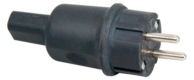 Kopp 170516048 TPE Schuko Stecker f.Illuminationsltg m.Knickschutz schwarz